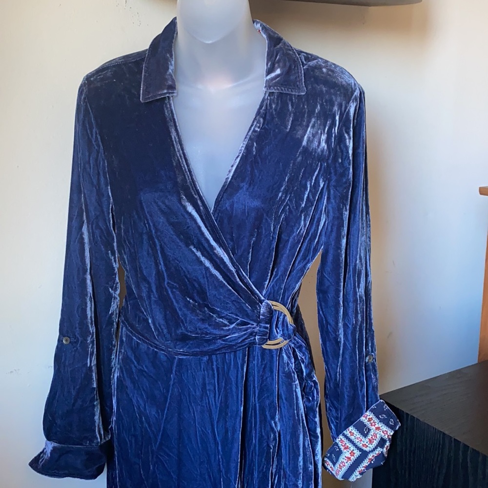 Anthropologie Velvet Shirtdress By Maeve - Picture 3 of 7